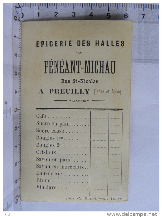 Chromo épicerie Des Halles Fénéant-Michau PREUILLY (37) Indre Et Loire - Le  Bleu - Marins - Autres & Non Classés