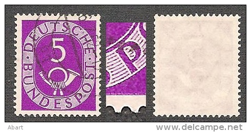 Posthorn  Michel Nr. 125 Mit Plattenfehler III - Gestempelt - Abarten Und Kuriositäten