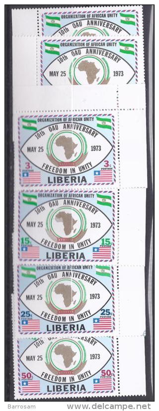 Liberia1973: AFRICAN UNION Yvert605-10mnh** - Liberia