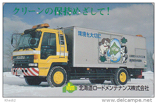 Télécarte Japon - CAMION Isuzu - TRUCK / Road Maintenance Japan Phonecard  - LKW Telefonkarte - 978 - Cars