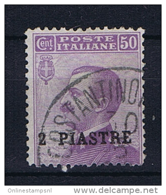 Italy: Constantinopoli  1908  Sa 12 Used, Signed Very Nice Cancel - Bureaux D'Europe & D'Asie