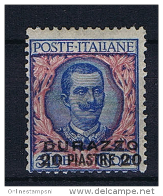 Italy: Durazzo 1909  Sa 7 MH/* - Bureaux D'Europe & D'Asie