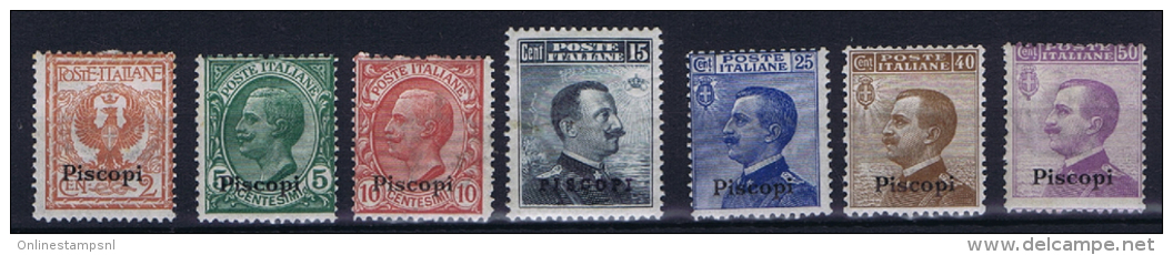 Italy: Egeo  Piscopi Sa 1 - 7     MH/* - Aegean (Piscopi)