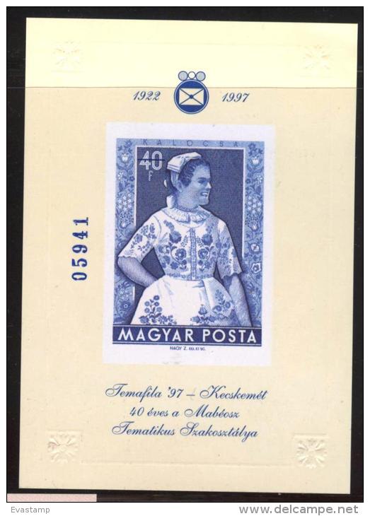 HUNGARY-1997.Commemorative Sheet - Temafila/Thematic Stamp Exhibition Souvenir Imperf.Version - Hojas Conmemorativas