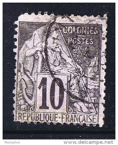 Alphée Dubois 10 Cent.  Oblitéré «Saint-Pierre / Martinique» - Gebraucht