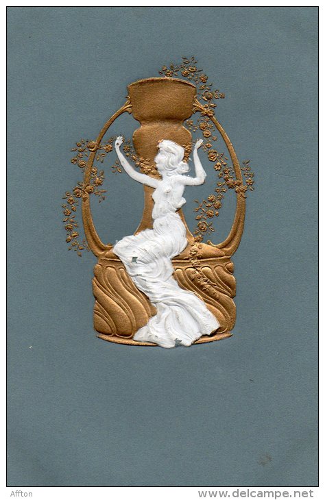 Lady 1904 Postcard - Silhouetkaarten