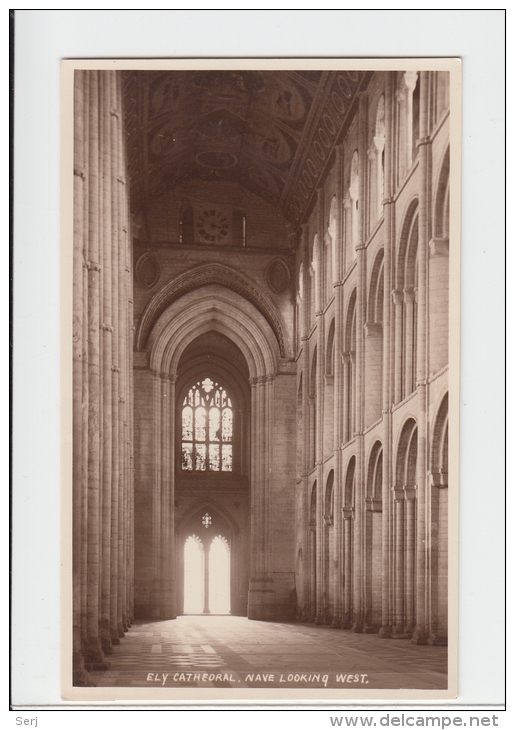 Nave Looking West Ely Cathedral  England United Kingdom Old PC - Ely