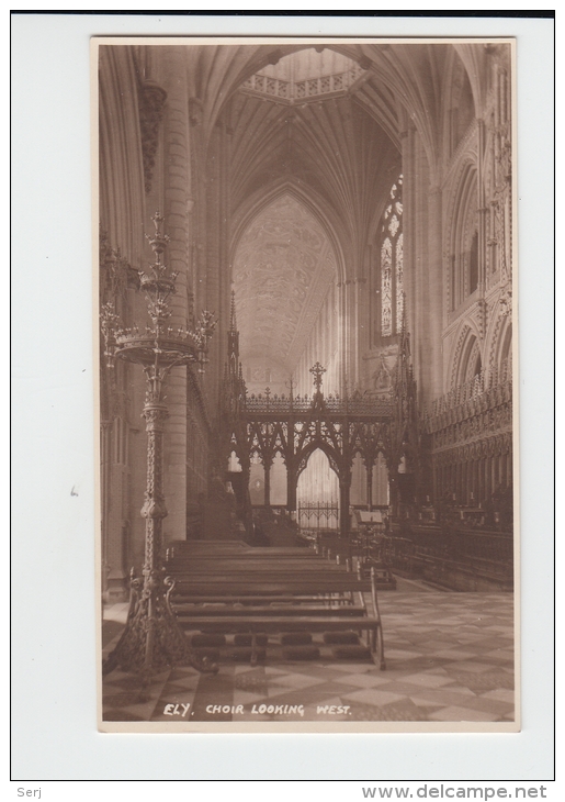 Choir Looking West Ely Cathedral  England United Kingdom Old PC - Ely