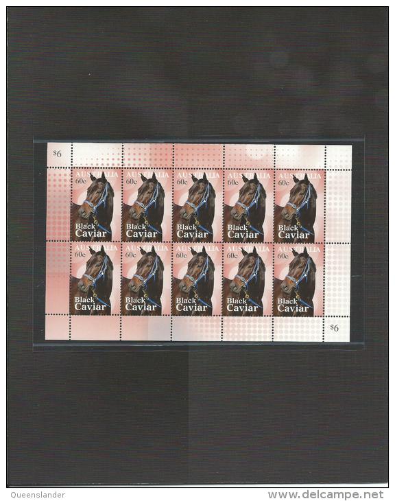 2013 Black Caviar Mini Sheet In Pack Pictures Show All 4 Sides Of Pack Complete Mint Unhinged Gum - Blocks & Sheetlets