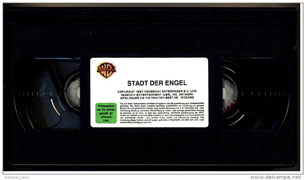 VHS Video Drama  -  Stadt Der Engel  -  Mit : Nicolas Cage, Andre Braugher, Colm Feore, Meg Ryan  -  Von 2001 - Dramma