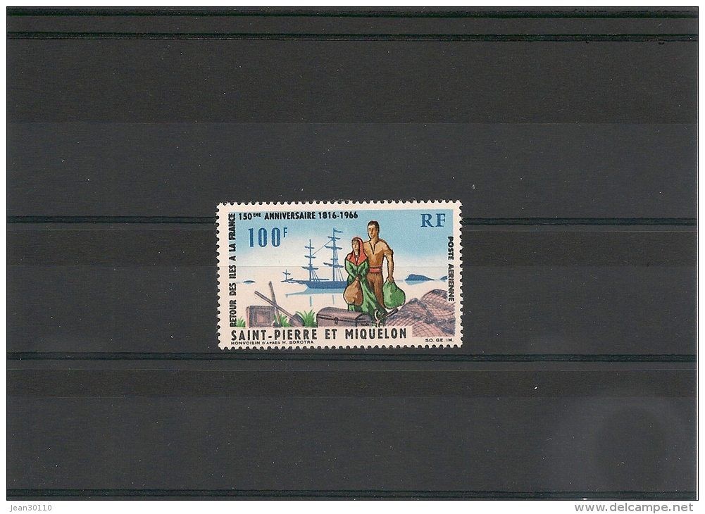 Saint Pierre Et Miquelon Année 1966 P.A. N° 36* Côte : 19 € - Neufs