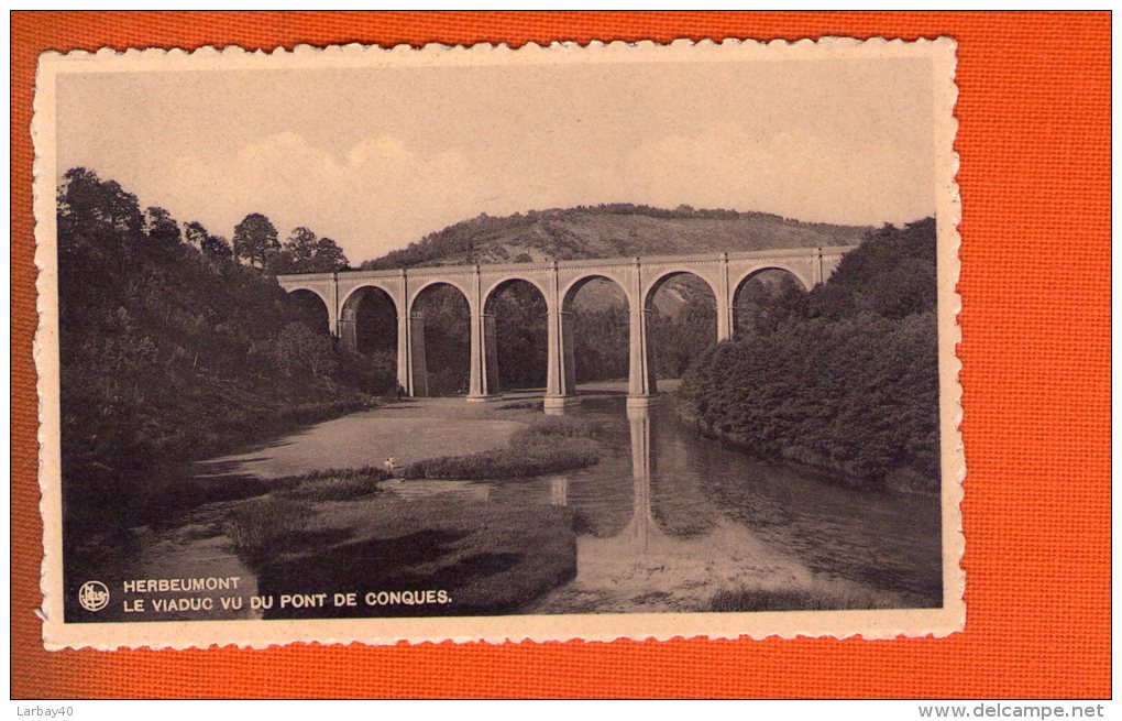 1 Cpa BELGIQUE - HERBEUMONT - LE VIADUC VU DU PONT DE CONQUES - Herbeumont