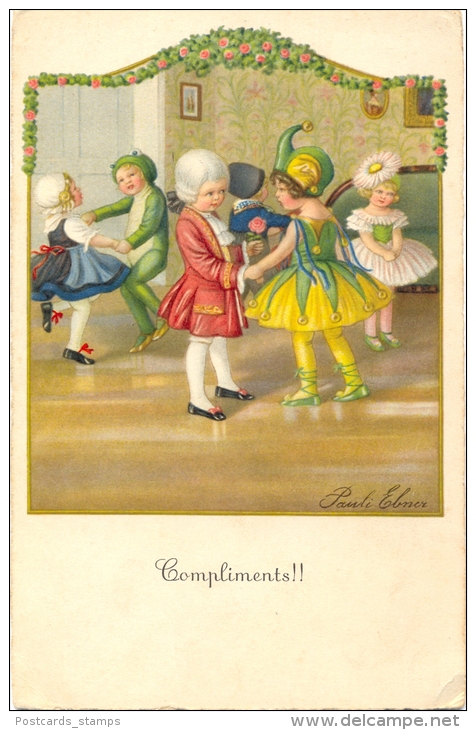 Tanzende Kinder, Ball, Sign. Pauli Ebner - Ebner, Pauli