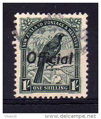 New Zealand - 1936 - 1 Shilling Official (Perf 14 X 13½) - Used - Service