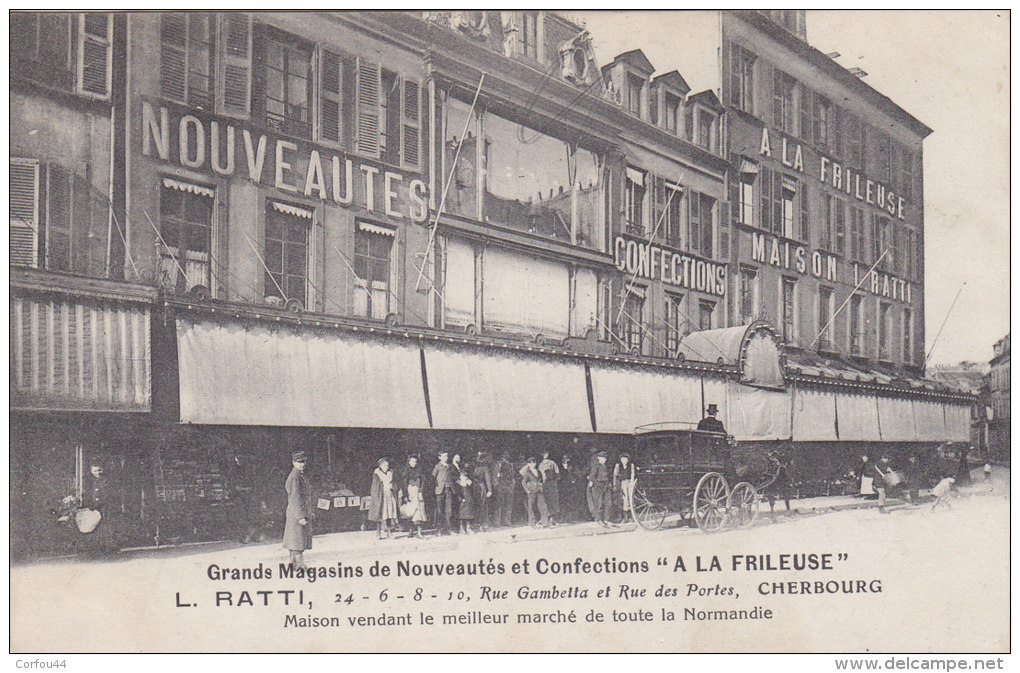 CHERBOURG : Devanture "A La Frileuse" (RATTI) - Confections - Peu Courant ! - Cherbourg