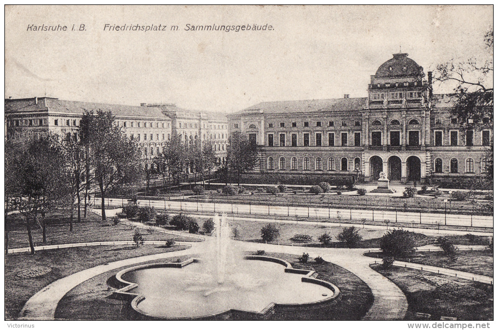 KARLSHURE I. B., Friedrichsplatz M Sammlungsgebäude - Karlsruhe