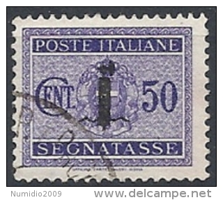 1944 RSI USATO FASCETTO SEGNATASSE 50 CENT - RR11654 - Postage Due