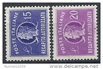 1949-52 ITALIA RECAPITO AUTORIZZATO RUOTA MNH ** - RR11657 - Express-post/pneumatisch