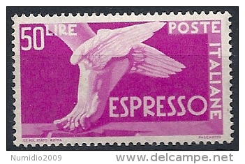 1945-52 ITALIA ESPRESSO RUOTA  50 LIRE MNH ** - RR11658 - Poste Exprèsse/pneumatique