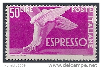 1945-52 ITALIA ESPRESSO RUOTA  50 LIRE MNH ** - RR11659 - Correo Urgente/neumático