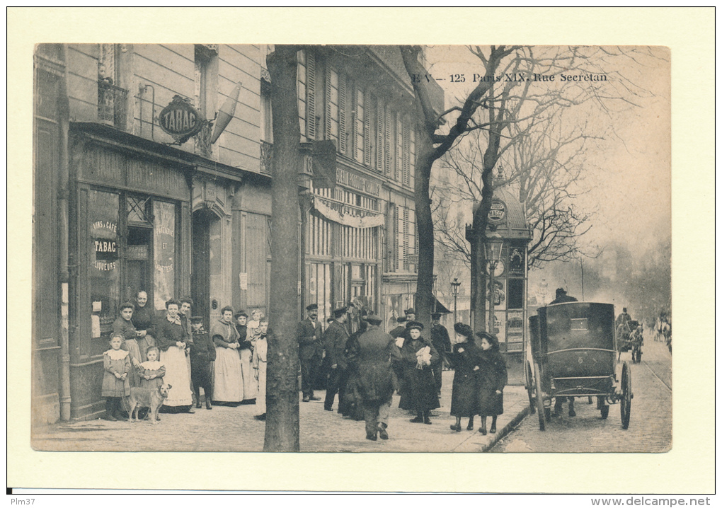 PARIS  XIX° -  Rue Secrétan - Arrondissement: 19