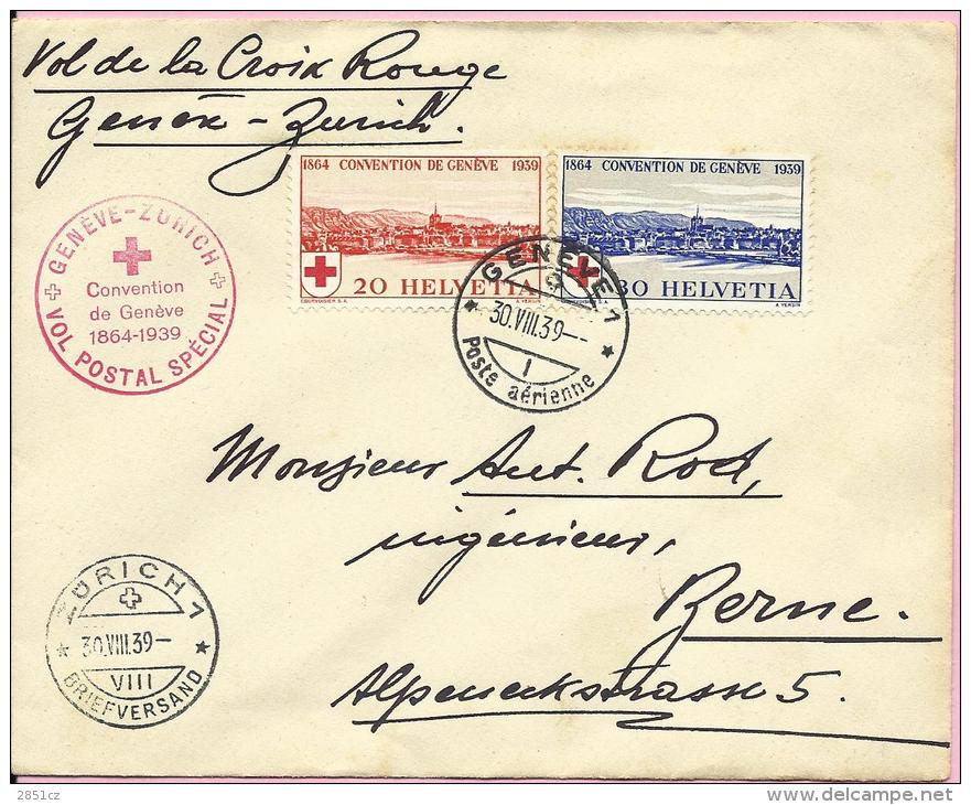 CONVENTION DE GENEVE 1939., Postal Special, Geneve-Zurich, 30.8.1939., Switzerland, Letter - Sonstige & Ohne Zuordnung