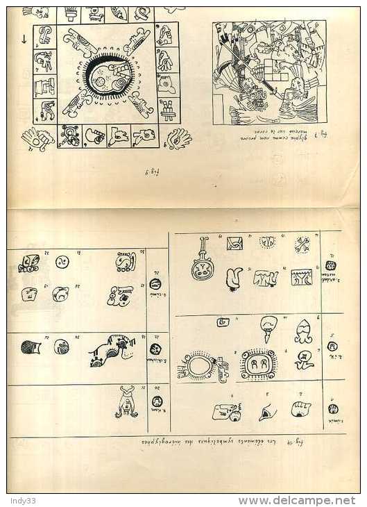 - DECHIFFREMENT DE L'ECRITURE MAYA PLANCHES ET CODICES . W. WOLFF . PARIS 1938 . - Archeology