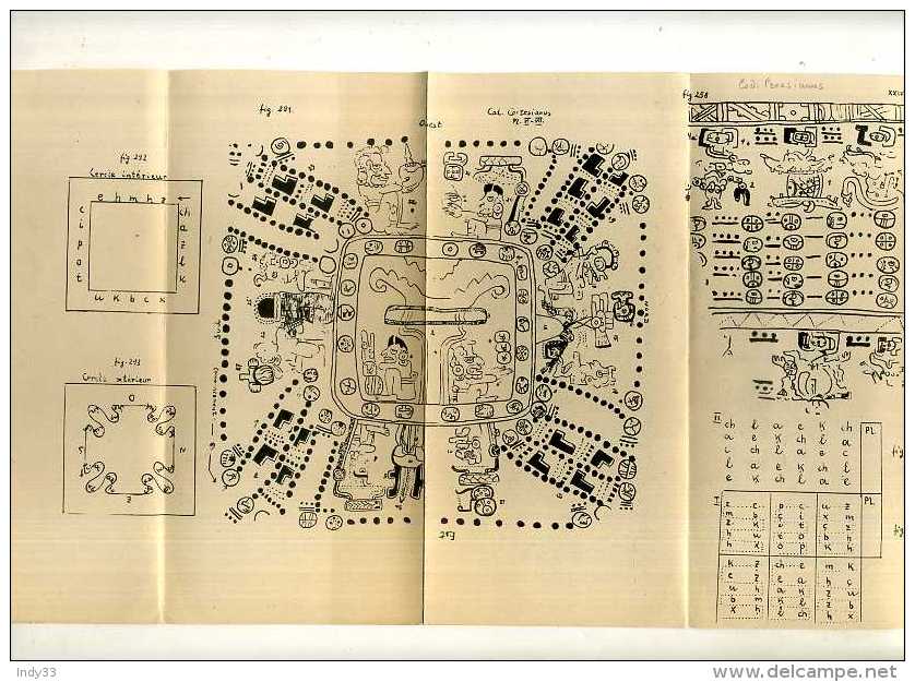 - DECHIFFREMENT DE L'ECRITURE MAYA PLANCHES ET CODICES . W. WOLFF . PARIS 1938 . - Archeology