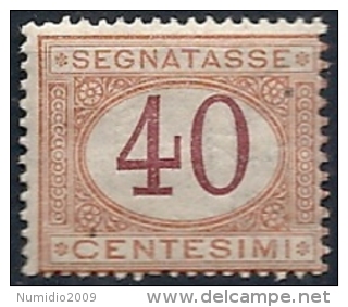 1890-94 REGNO SEGNATASSE 40 CENT MNH **  - RR11669-14 - Strafport