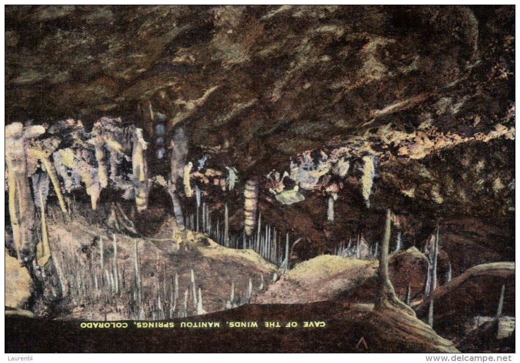 (202) Very Old Postcard - Carte Ancienne - USA - Manitou Springs Caves - Rocky Mountains