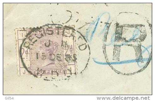 Lsc Recommandée  Affranchie Par Yvert N°78 Et N° 79 EN 1885 , Oxford Pour Toulouse   - Am8913 - Brieven En Documenten