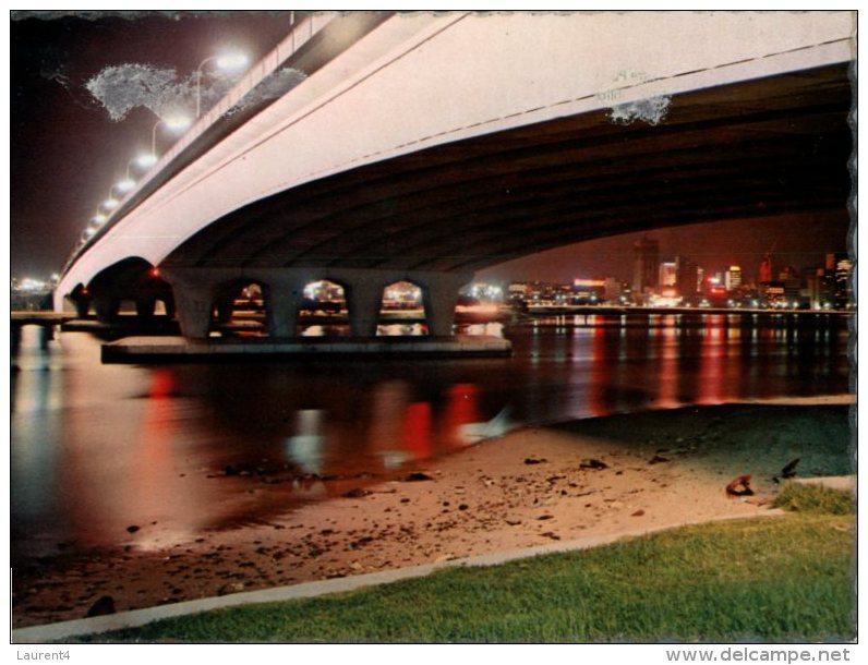 (351) Australia - WA - Perth Narrows Bridge At Night - Perth