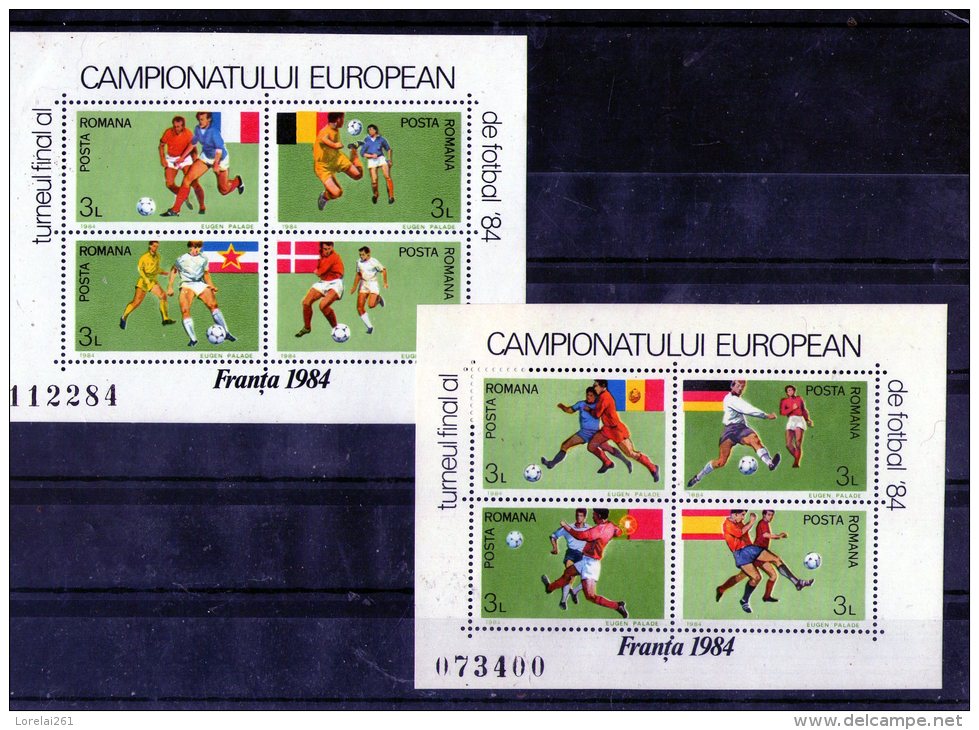 1984 - Champ. D Europe De Football Mi Bloc 205/206 Et Yv 168/169 MNH - Ongebruikt