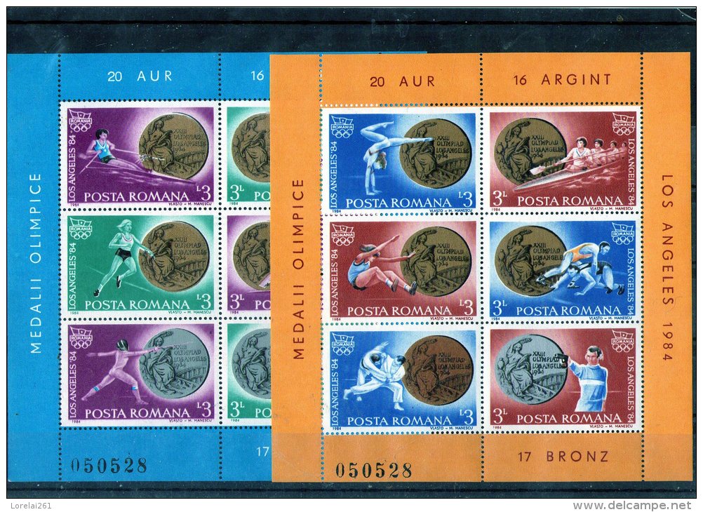 1984 - Medailles J.O. Los Angeles Mi Bloc 209/210 Et Yv Bloc 171/172 MNH - Ongebruikt