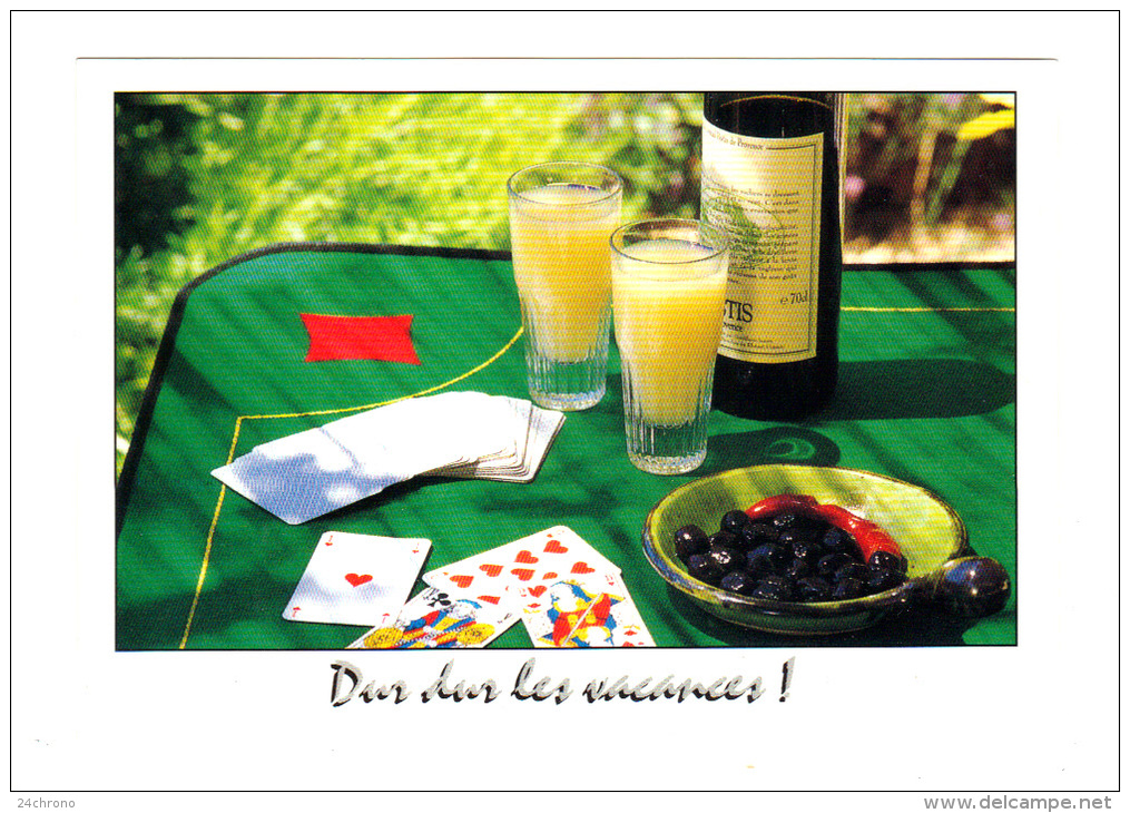 Dur Dur Les Vacances: Jeu De Cartes, Pastis, Olives (13-1519) - Playing Cards
