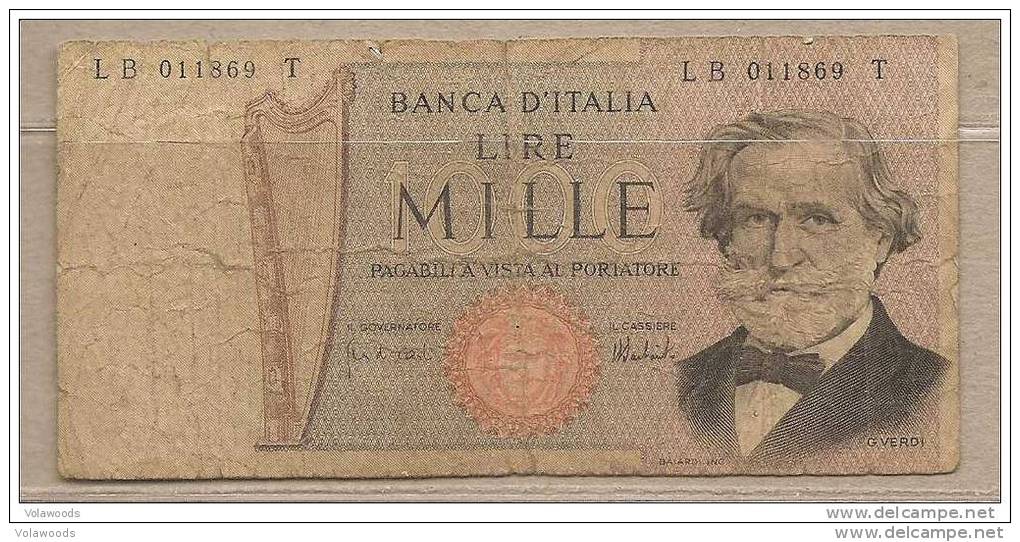 Italia - Banconota Circolata Da 1000 Lire "Verdi Secondo Tipo" P-101c - 1973 #19 - 1000 Lire