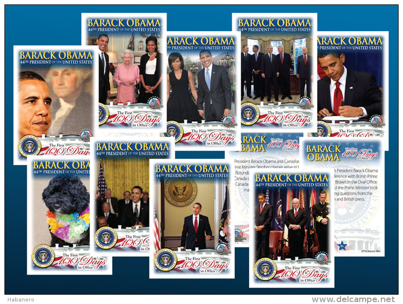 USA - 2010 - BARACK OBAMA 100 DAYS IN OFFICE 50-CARD COMPLETE SET - Other & Unclassified