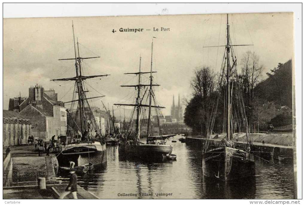 Dt-29-QUIMPER- Le Port--TOP Animée-Grands Voiliers - Quimper