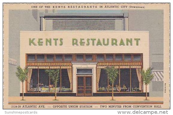 New Jersey Atlantic City Kents Restaurant 2124-28 Atlantic Avenue - Atlantic City