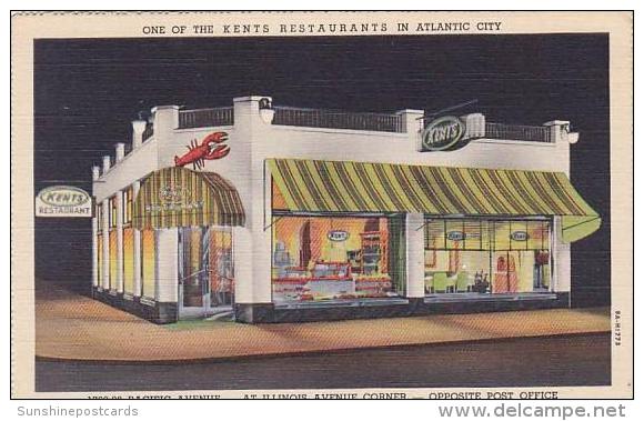 New Jersey Atlantic City Kents Restaurant 1700-02 Pacific Avenue - Atlantic City