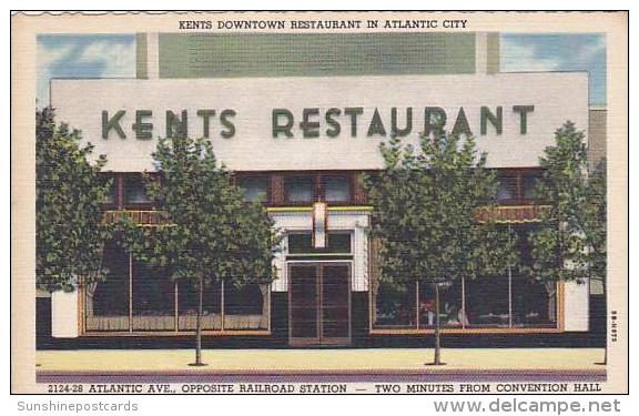 New Jersey Atlantic City Kents Restaurant 2124-28 Atlantic Avenue - Atlantic City