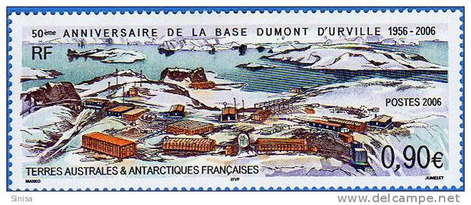 France / FSAT / TAAF / 50th Anniversary Of Dumont D`Urville Base - Unused Stamps