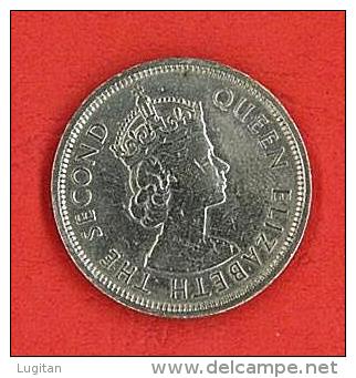 HONG KONG 1960 ONE 1 DOLLAR QUEEN ELIZABETH II COIN - NICKEL - Hong Kong