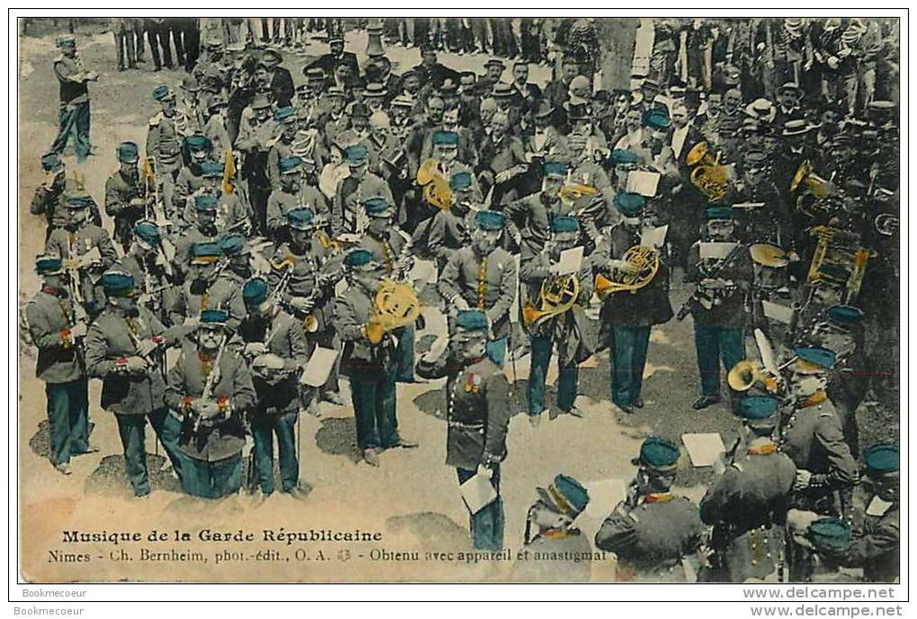 30     ALAIS  ALES  24 -25-26 Juin 1906  MUSIQUE DE LA GARDE REPUBLICAINE  JAMAIS VUE SUR DELCAMPE - Alès