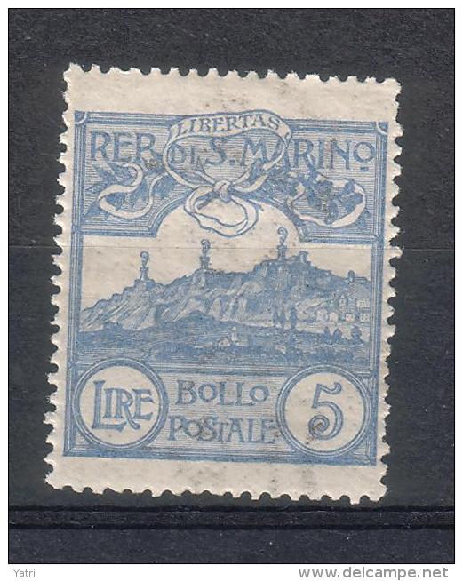 San Marino - 1925 - Veduta - 5 Lire Sass. 118 ** MNH - Neufs