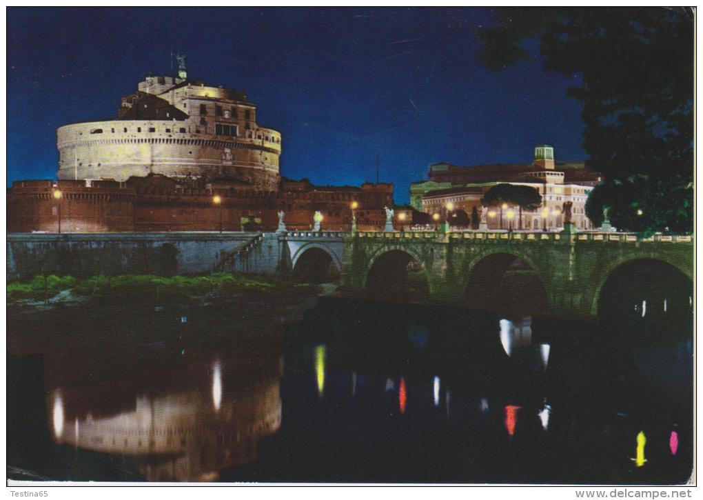 ROMA--DI NOTTE--PONTE E CASTEL SANT´ANGELO--NOTTURNO--FG--V 16-8-68 - Castel Sant'Angelo