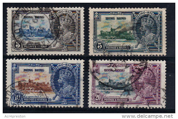 E0025 HONG KONG 1935, SG 133-36 Silver Jubilee  Used - Lettres & Documents