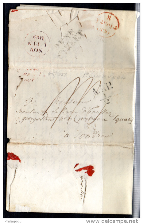 Grande Bretagne 1830, Lettre D’Edinbourg - ...-1840 Prephilately