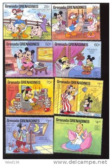 GRENADA  & GR  919-26 MINT NEVER HINGED SET OF STAMPS OF DISNEY ; HAFNIA   #  S-299   ( - Disney