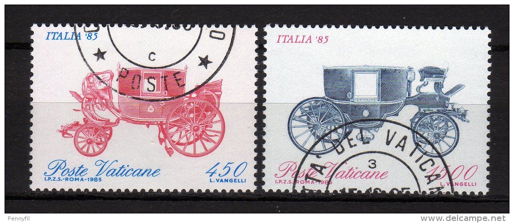 VATICANO - 1985 YT 784+785 USED CPL - Used Stamps